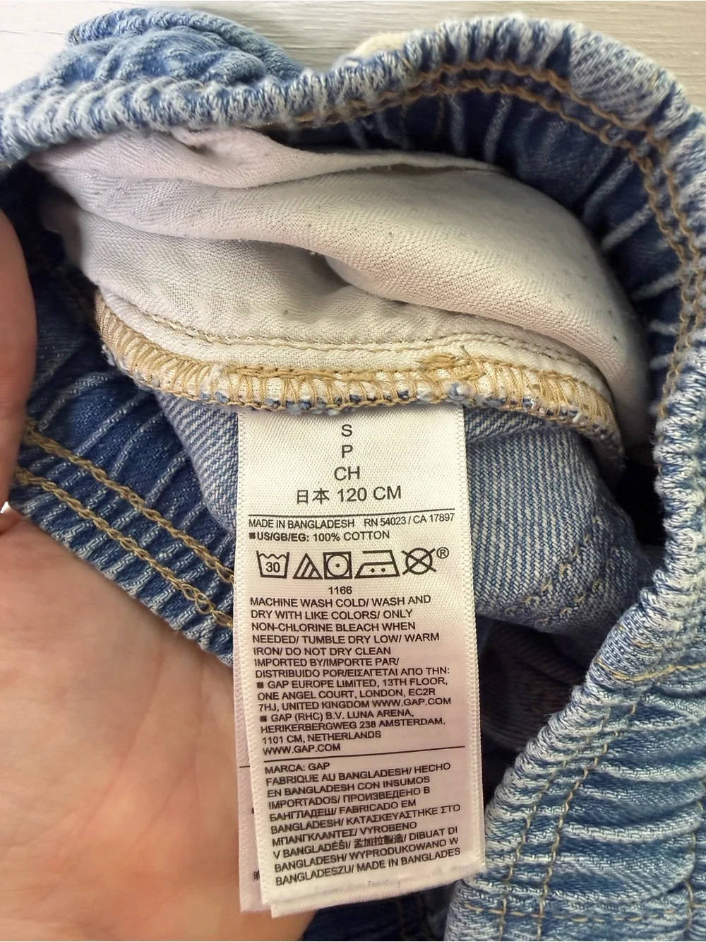 GAP Denim • Kids Easy Wide-Leg Pull-On Jeans in Faded Blue Size Small